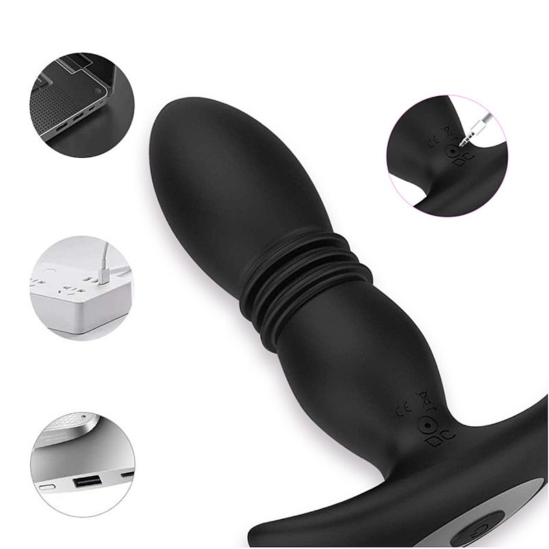 Plug Anal com Vibrador e Vai e Vem Controle Remoto - Imagem 3
