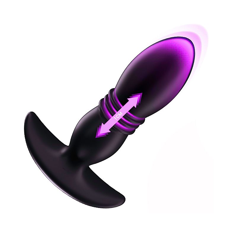Plug Anal com Vibrador e Vai e Vem Controle Remoto - Imagem 2