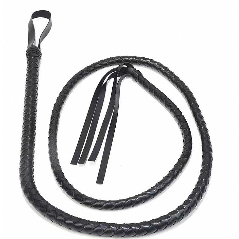 Chicote de Luxo BDSM em PU 150 cm para Casais - Imagem 3