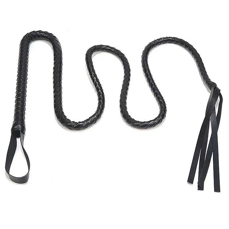 Chicote de Luxo BDSM em PU 150 cm para Casais - Imagem 2