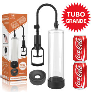 Bomba de Vácuo Tubo Grande com 2 Anéis de Silicone 28 x 9cm