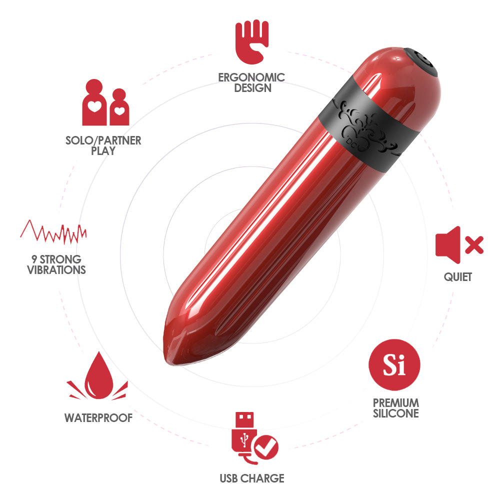 Vibrador Cápsula Recarregável 9 Modos de Vibração - USK - Imagem 6
