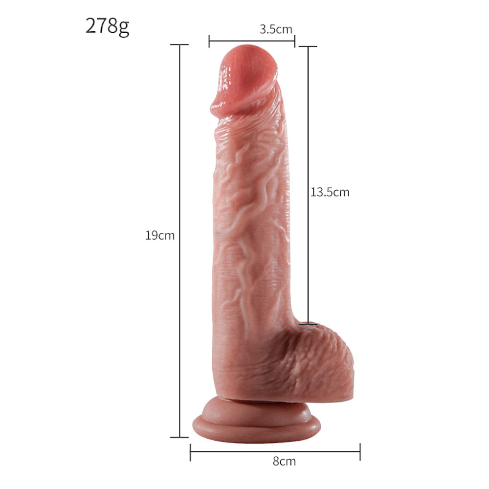 Pênis Realístico com Ventosa 19x3,5 cm Silicone - YOUVIBE - Imagem 2