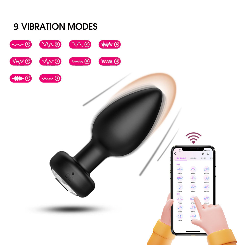Plug Anal Vibratório Silicone 10 Modos App YOUVIBE - Imagem 4