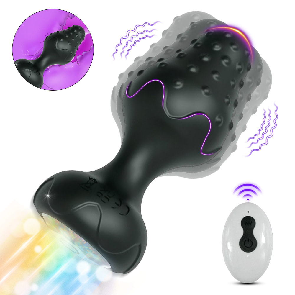 Plug anal vibratório YOUVIBE 10 modos LED com controle remoto sem fio