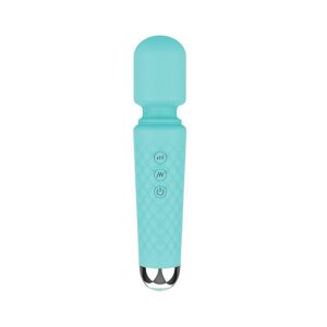 Varinha Mágica Recarregável Azul 20 Ritmos - Silicone Aveludado 22cm