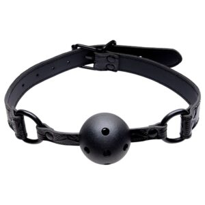 Mordaça de couro bondage com bola preta ajustável Sexy Import