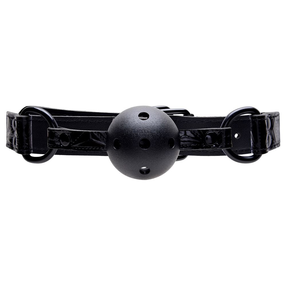 Mordaça de Couro Bondage com Bola Sexy Import - Imagem 2