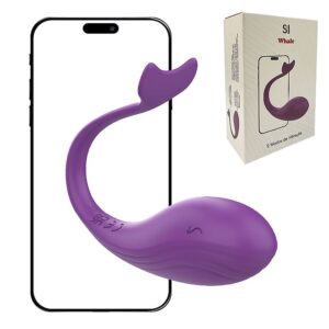 Bullet Vibrador APP Bluetooth Baleia 9 Modos Silicone Recarregável